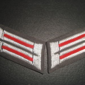 NVA Officer's Collar Tabs-pre 1975 braid with red waffenfarbe (RARE)