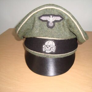 Waffen SS Infantry Officer hat (D-Day) 1944 size 59 - Field version BEVO Insignia, field grey wool